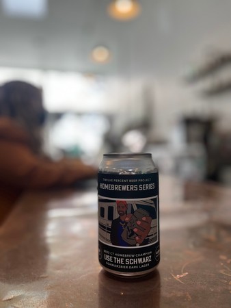 Twelve Percent Beer Project Use the Schwarz Schwarzbier Dark Lager 12oz CAN Connecticut